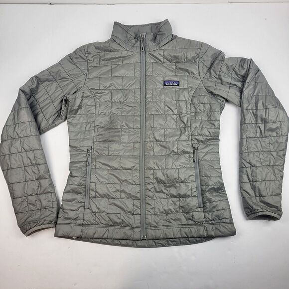 PATAGONIA Women Nano Puff Jacket Gray Primaloft 84216 Insulated Outdoors M READ - Picture 4 of 16